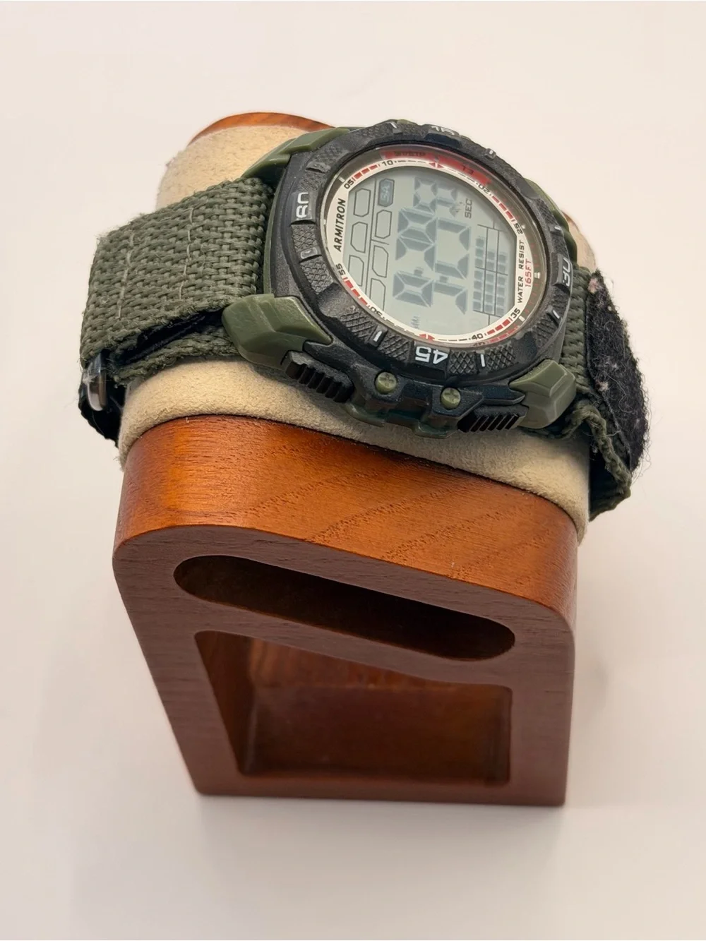 Armitron‎ Pro Sport Digital Watch Men Dual Time Black Nylon Strap-